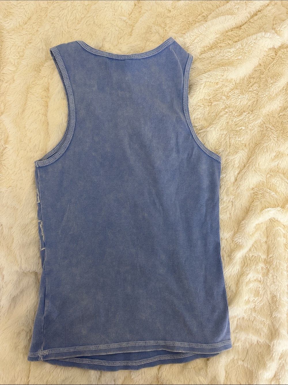 H&M Light Blue Graphic Ribbed Tank Top - Picture 2 of 2